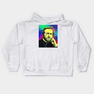 Hippolyte Taine Colourful Portrait | Hippolyte Taine Artwork 7 Kids Hoodie